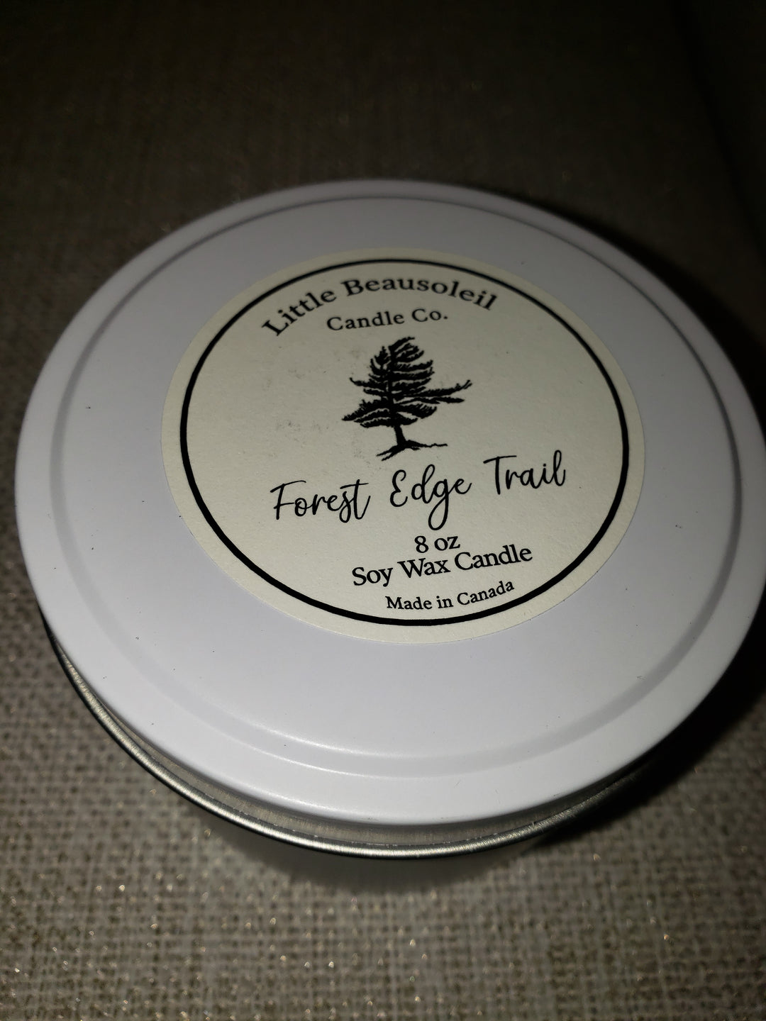 8 oz Soy Wax White Tin Candle