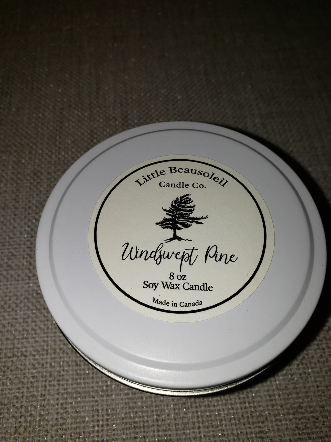 8 oz Soy Wax White Tin Candle