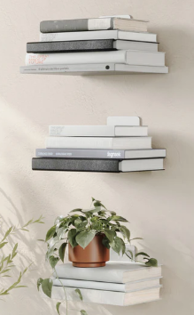 CONCEAL SHELF SILVER SET OF 3