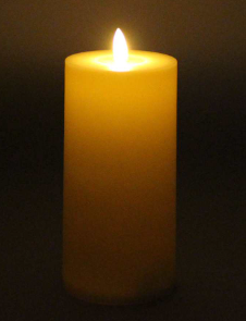 LED CREAM CANDLE W/MELT & FLICKER