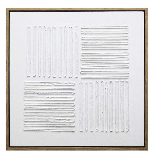 WHITE ABSTRACT CANVAS WALL ART
