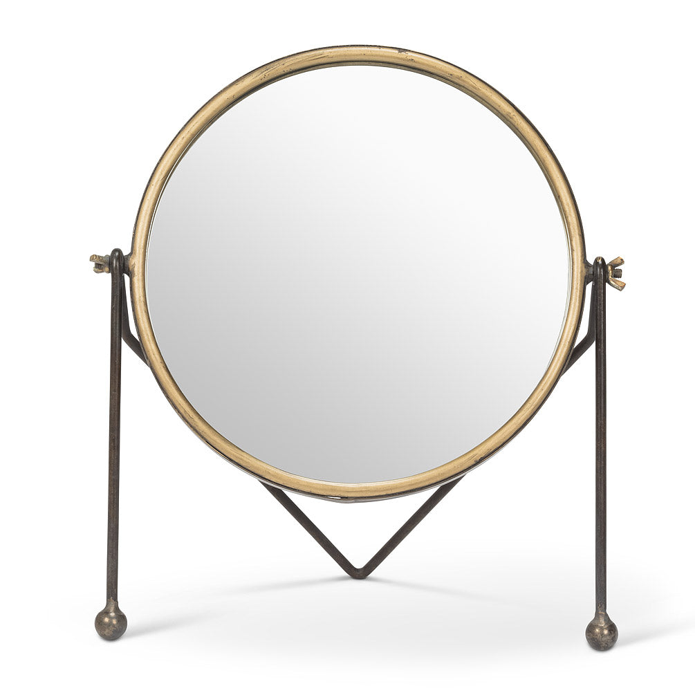 SMALL ROUND MIRROR WITH LEGS - Kate & Co. Home
