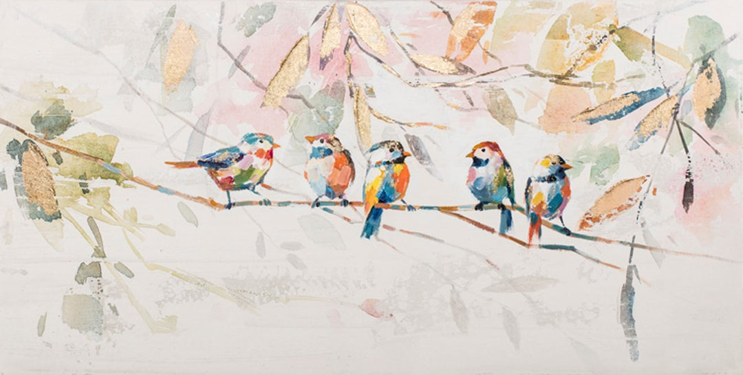 792-027 CANVAS 5 BIRDS - Kate & Co. Home