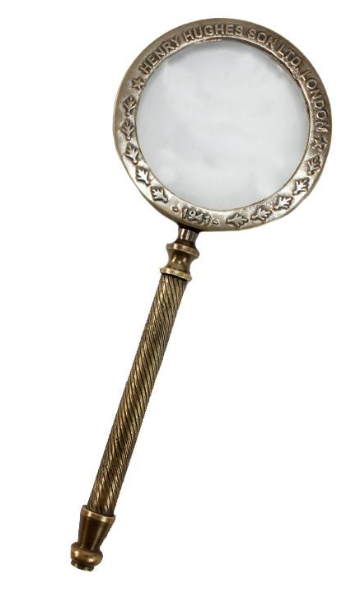 ANTIQUE BRASS MAGNIGYING GLASS - Kate & Co. Home
