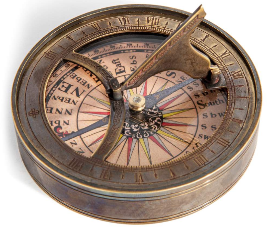 18TH CENTURY SUNDIAL AND COMPASS - Kate & Co. Home