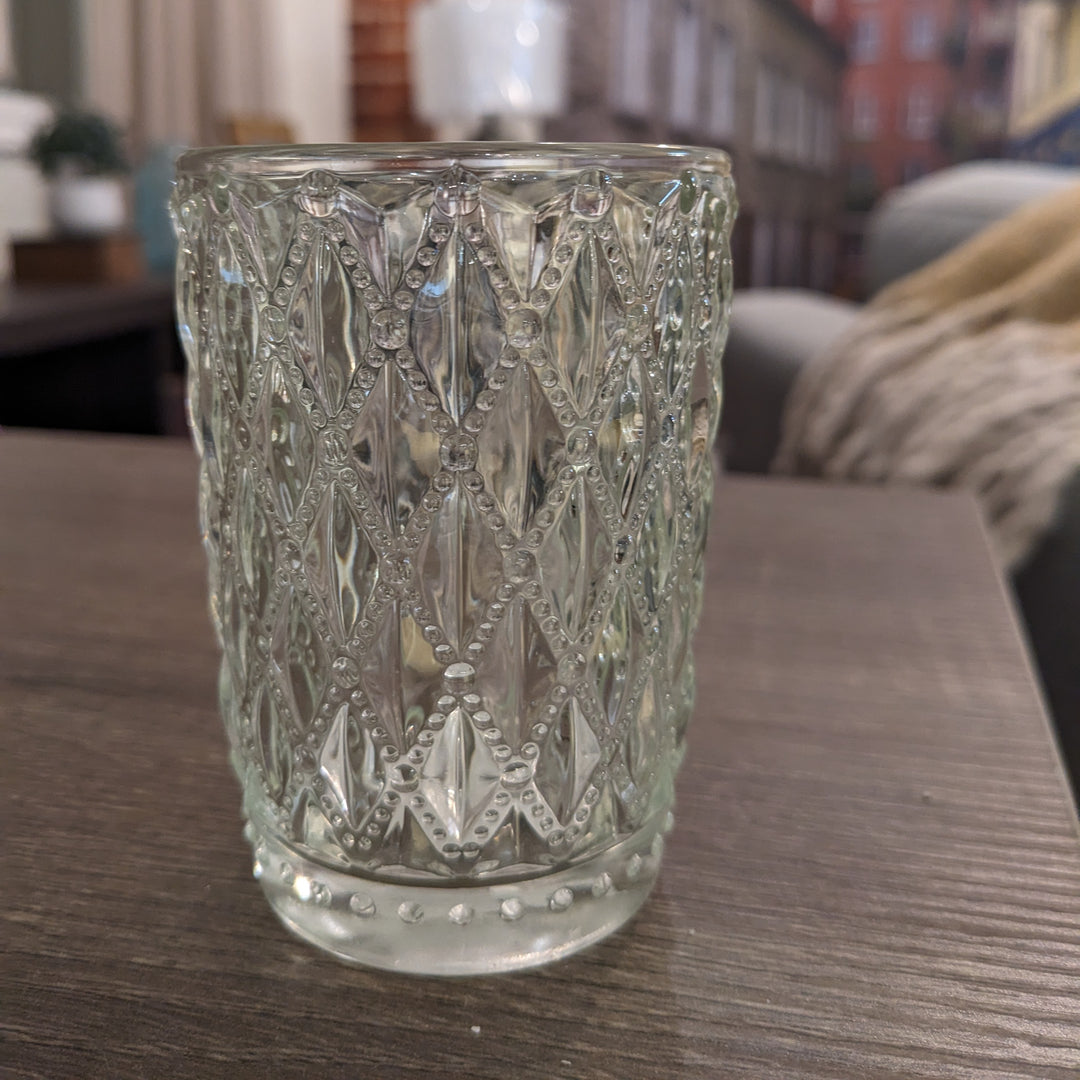 GLASS CANDLE HLDR