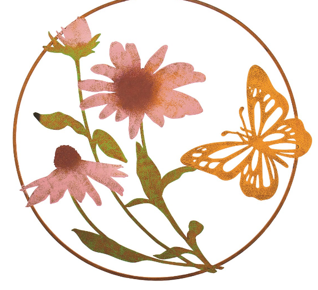 RT9882 WALL DECOR FLOWER B-FLY - Kate & Co. Home