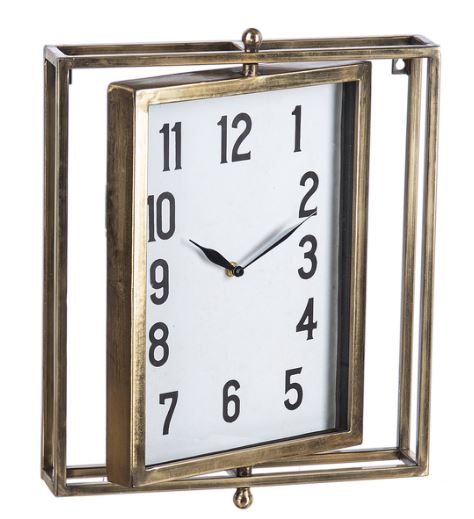 PIVOTING ANTIQUED WALL CLOCK - Kate & Co. Home